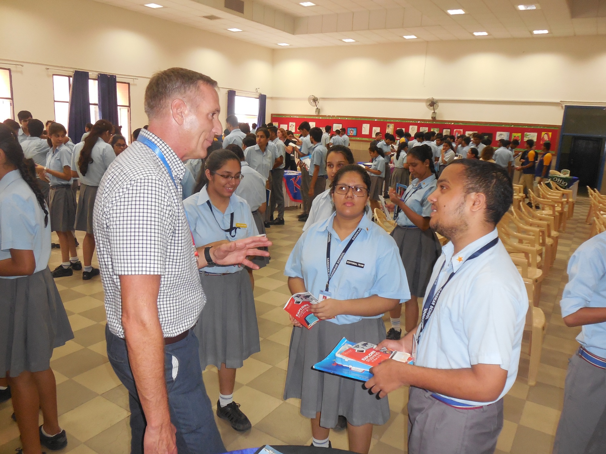 American University Tour held at Sanskar School